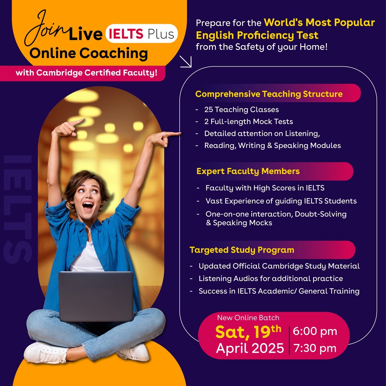 Ascend Global Educare - Hosur Join Live IELTS Plus Online Coaching