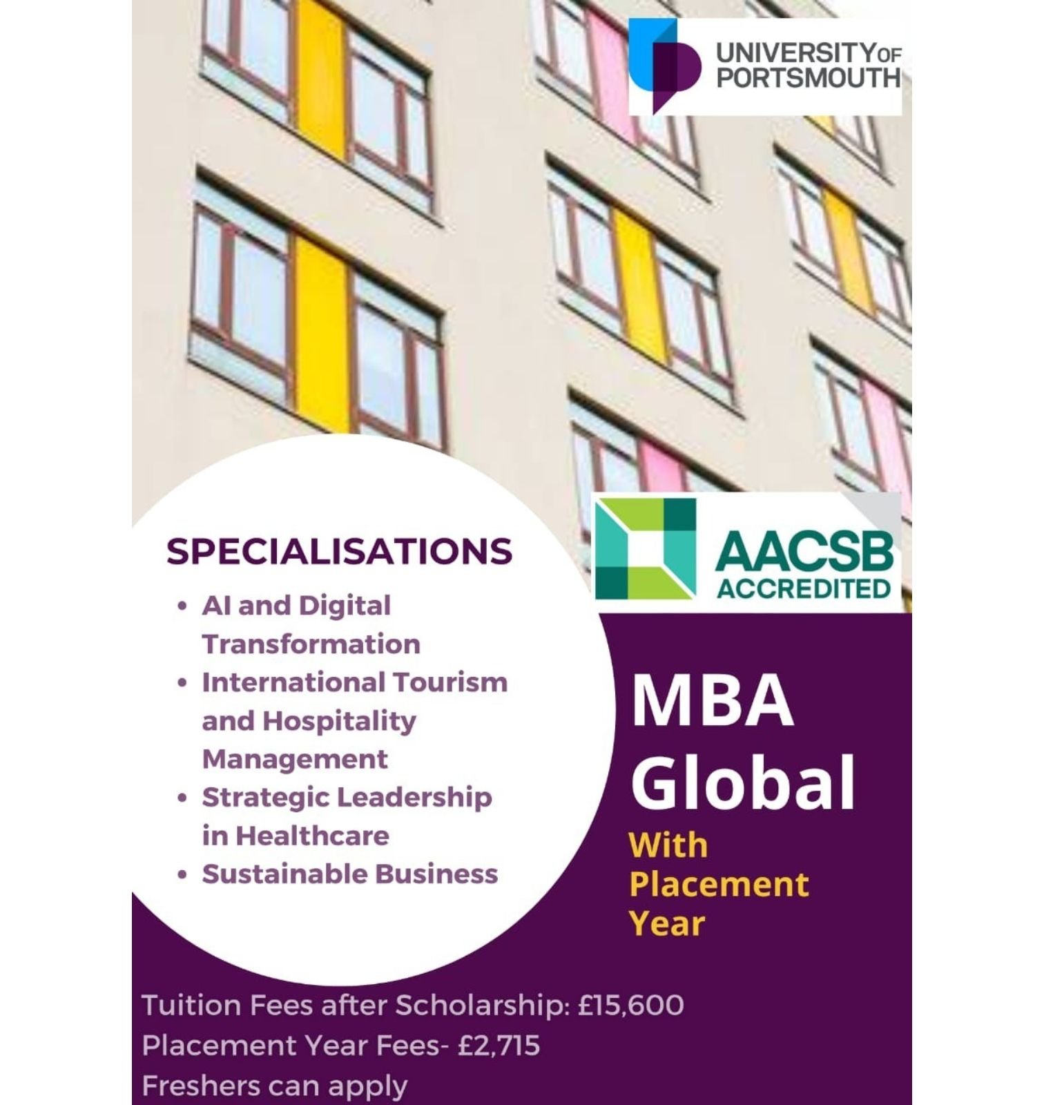 Ascend Global Educare - Hosur University of Portsmouth - MBA Global Scholarship